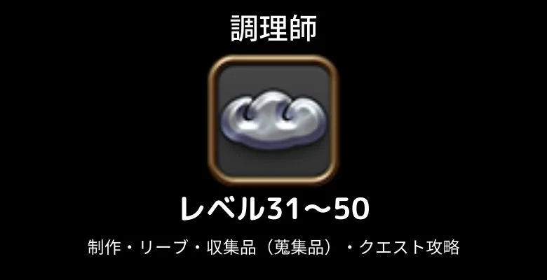 調理師レベル上げ31-50