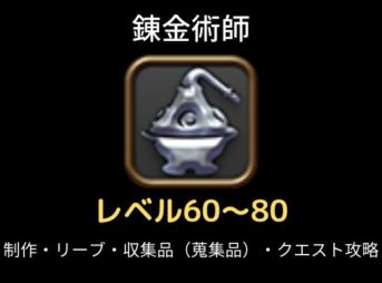 錬金術師レベル60-80