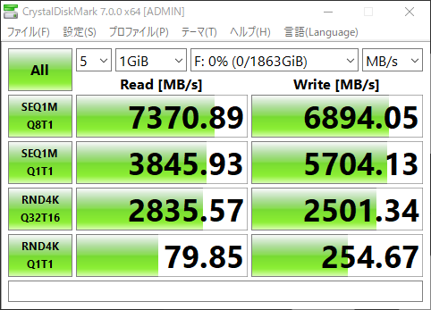 FireCuda530のCrystalDiscMarkBench結果2