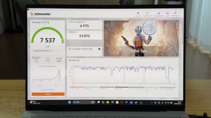 ASUS ExpertBook Ultra TimeSpyベンチ結果